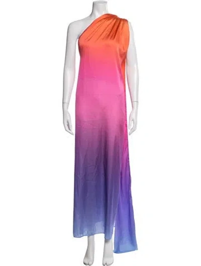 Pre-owned Baobab Tie-dye Print Long Dress In Pink