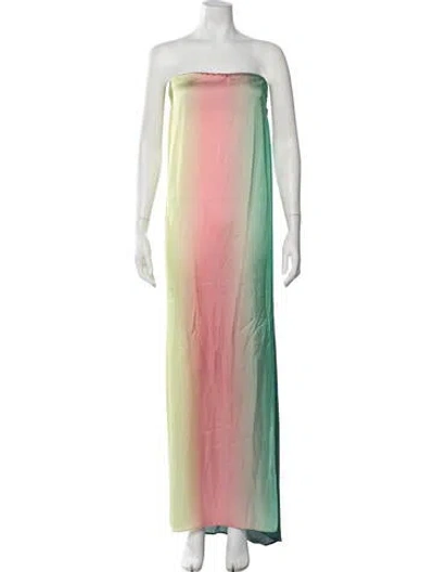 Pre-owned Baobab Tie-dye Print Long Dress In Pink