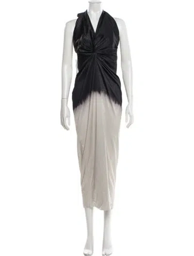 Pre-owned Baobab Tie-dye Print Long Dress W/ Tags In Black