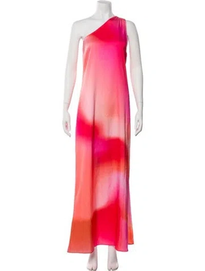 Pre-owned Baobab Tie-dye Print Long Dress W/ Tags In Orange