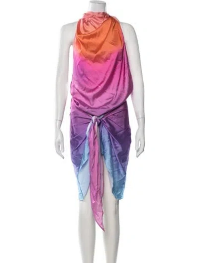 Pre-owned Baobab Tie-dye Print Midi Length Dress W/ Tags In Multi