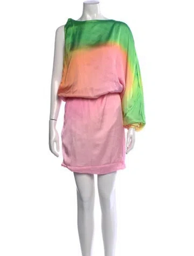 Pre-owned Baobab Tie-dye Print Mini Dress W/ Tags In Pink