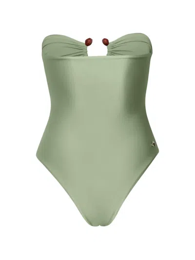 Baobab Tika Ring-detail Cutout Swimsuit In Green