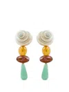 Baobab Valle Shell Resin-bead Earrings In Multi