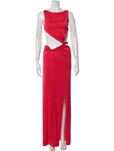 Pre-owned Baobab V-neck Long Dress In Pink