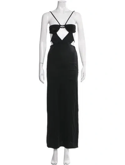 Pre-owned Baobab V-neck Long Dress W/ Tags In Black