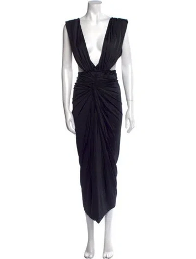 Pre-owned Baobab V-neck Long Dress W/ Tags In Blue