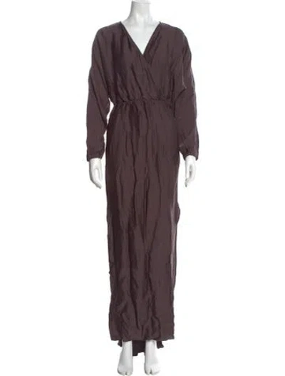 Pre-owned Baobab V-neck Long Dress W/ Tags In Purple