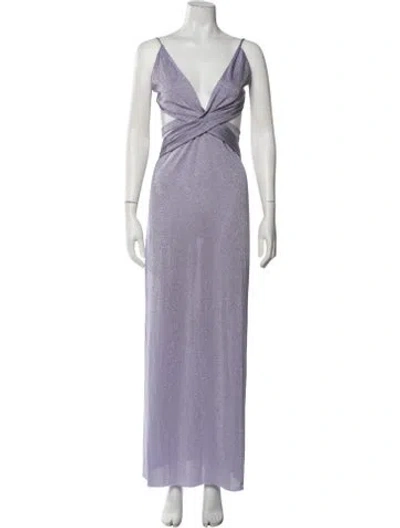 Pre-owned Baobab V-neck Long Dress W/ Tags In Purple