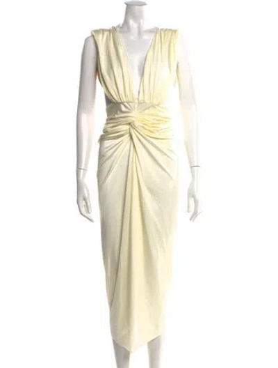 Pre-owned Baobab V-neck Midi Length Dress W/ Tags In Neutral