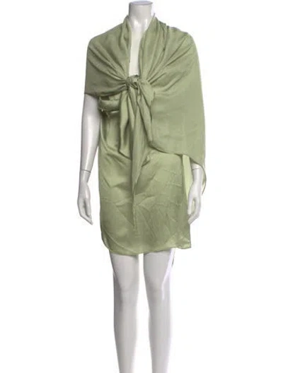 Pre-owned Baobab V-neck Mini Dress In Green