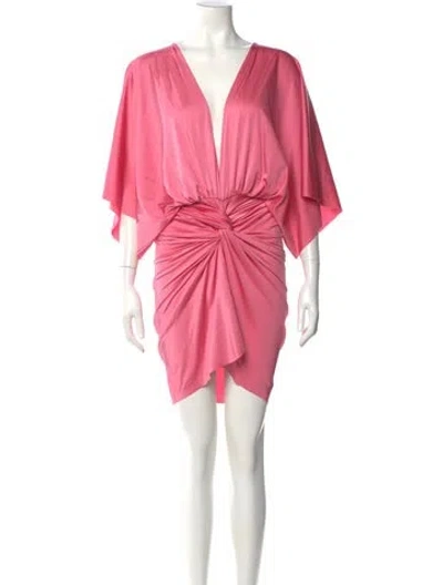 Pre-owned Baobab V-neck Mini Dress In Pink