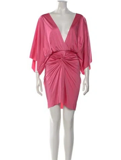 Pre-owned Baobab V-neck Mini Dress In Pink