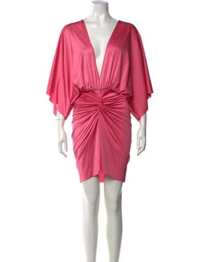 Pre-owned Baobab V-neck Mini Dress In Pink