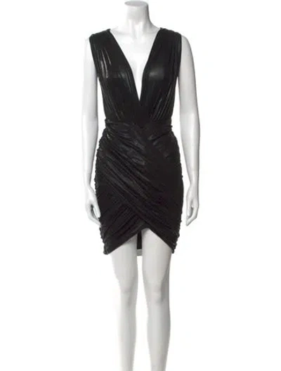 Pre-owned Baobab V-neck Mini Dress W/ Tags In Black