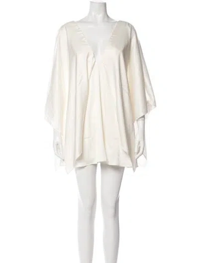 Pre-owned Baobab V-neck Mini Dress W/ Tags In Neutral