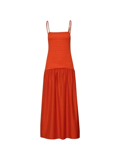 Baobab Wara Square-neck Maxi Dress In Orange