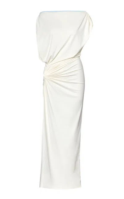 Baobab Waves Jersey Maxi Dress In White