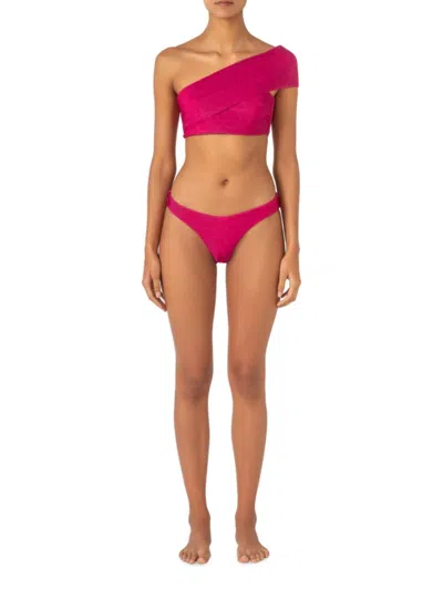 Baobab Women's Goa One-shoulder Bikini Top In Pink