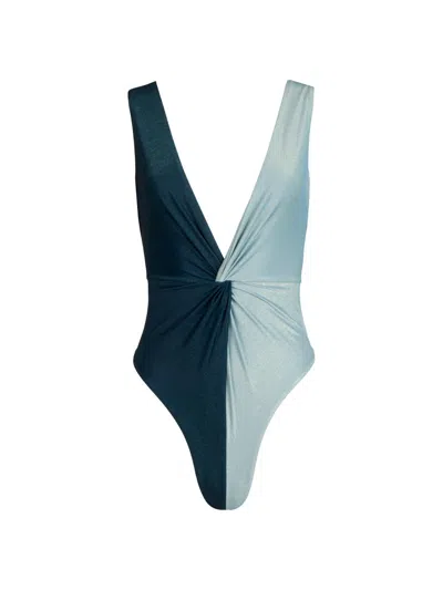 Baobab Women's Islote Lulu Shimmer One-piece Swimsuit In Blue