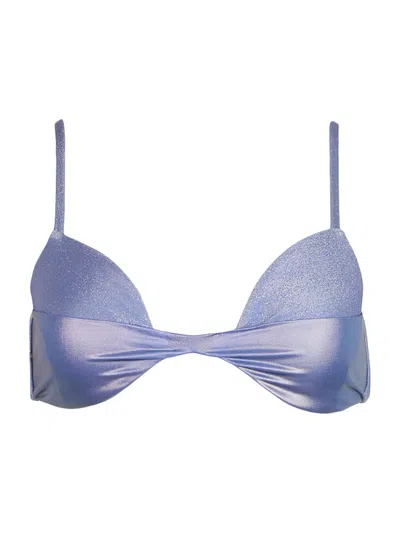 Baobab Women's Islote Raffaela Shimmer Bikini Top In Purple