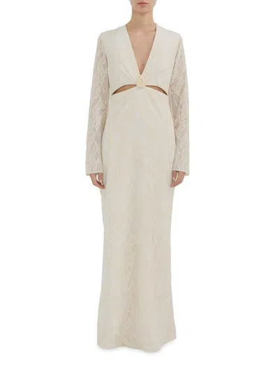 Baobab Women's Manola V-neck Lace Dress In White