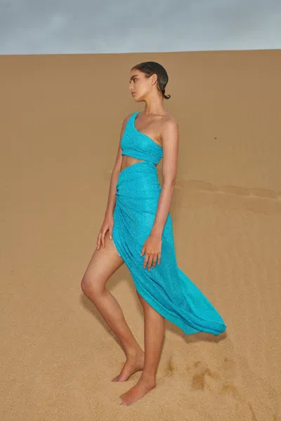 Baobab Zadeh Midi Dress In Blue