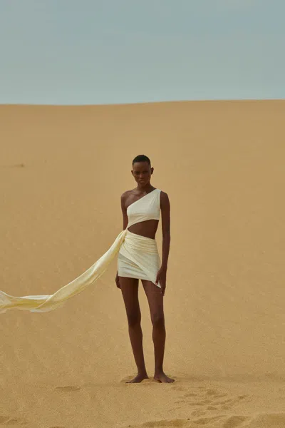 Baobab Zadeh Mini Dress In Yellow