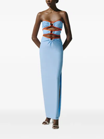Baobab Zur Ring-detail Maxi Pareo In Blue