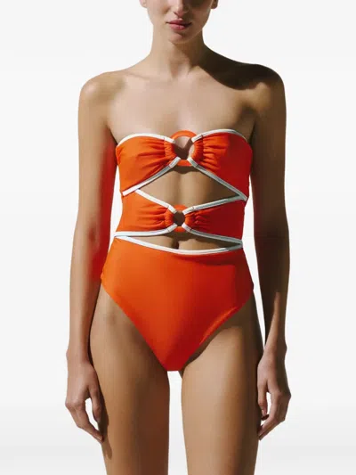 Baobab Zur Ring-detail Swimsuit In Orange