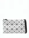 Baobao Geometric White Pvc Shoulder Bag With Adjustable Strap In White