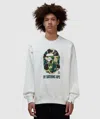 Bape - A Bathing Ape Abc Camo Ape Head Sweatshirt In Ivory