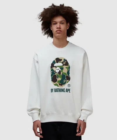 Bape - A Bathing Ape Abc Camo Ape Head Sweatshirt In Ivory