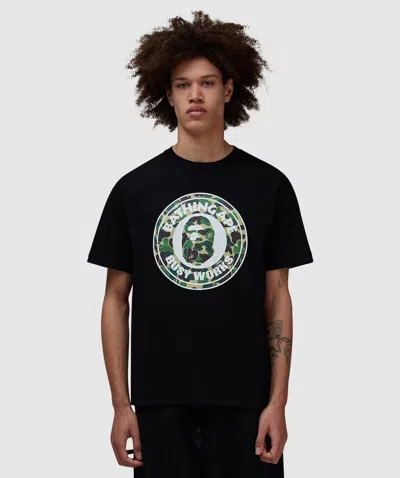 Bape - A Bathing Ape Abc Camo Busy Works T-shirt In Black/green