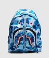 Bape - A Bathing Ape Abc Camo Shark Backpack In Blue