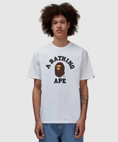 Bape - A Bathing Ape College T-shirt In White