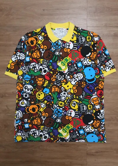 Pre-owned Bape - S/s 10 - Safari Polo In Multi