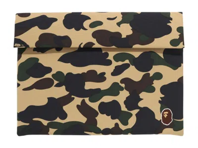 Pre-owned Bape 1st Camo 15 Inch Pc Case In Yellow