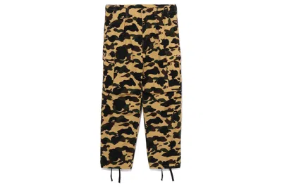 Pre-owned Bape 1st Camo 6 Pocket Pants (ss23) Yellow