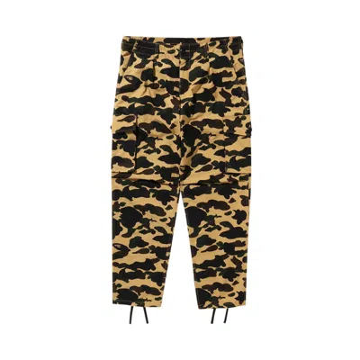 Pre-owned Bape 1st Camo 6 Pocket Pants 'yellow'