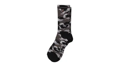 Pre-owned Bape 1st Camo Ape Head One Point Socks In Gray