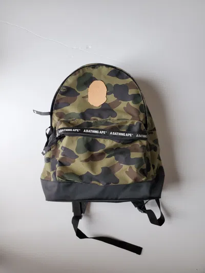 Pre-owned Bape 1st Camo Backpack In Green