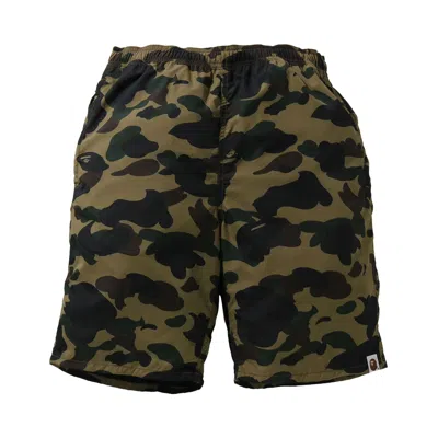 Pre-owned Bape 1st Camo Beach Shorts 'green'