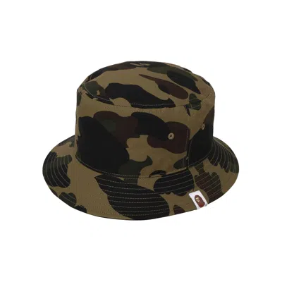 Pre-owned Bape 1st Camo Bucket Hat 'green'