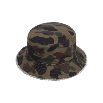 Pre-owned Bape 1st Camo Buckle Hat 'green'