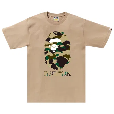 Pre-owned Bape 1st Camo By Bathing Ape Tee 'beige/yellow' In Tan