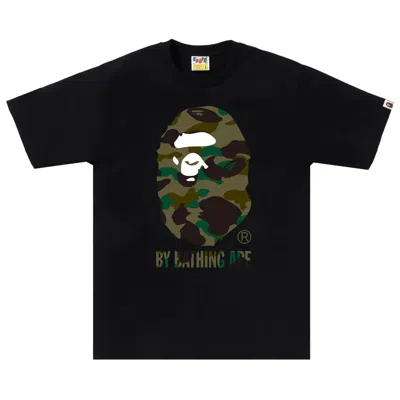 Pre-owned Bape 1st Camo By Bathing Ape Tee 'black/green'