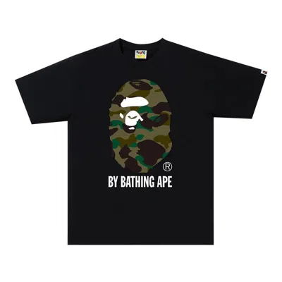 Pre-owned Bape 1st Camo By Bathing Ape Tee 'black/green'