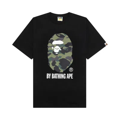 Pre-owned Bape 1st Camo By Bathing Ape Tee 'black/green'