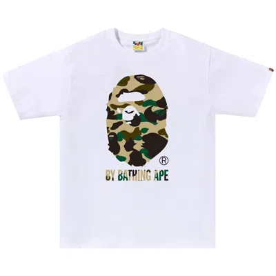 Pre-owned Bape 1st Camo By Bathing Ape Tee 'white/yellow' | Men's Size Xxl